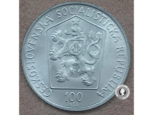 Strieborná minca 100kcs / 1985 - M.Kukučín - kvalita BK 0/0