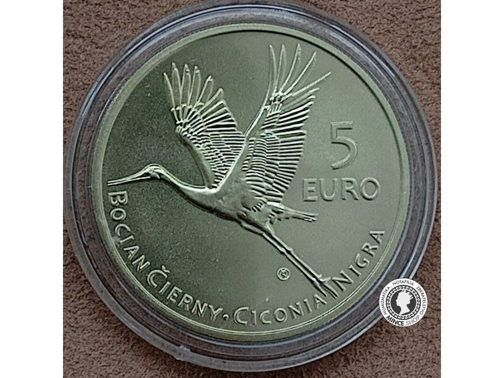 Minca 5€ (2023) - Bocian čierny