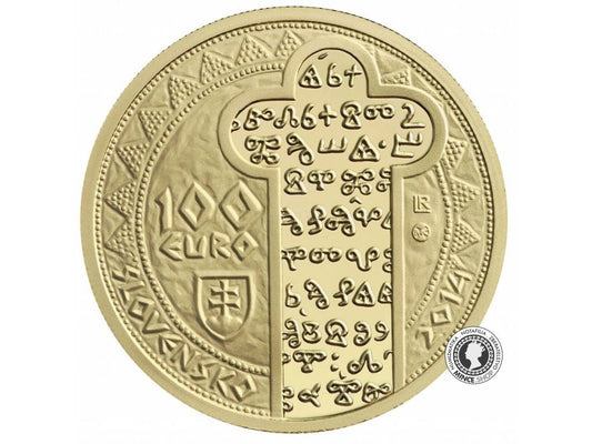 Zlatá minca 100 eur 2014 Veľkomoravské knieža Rastislav
