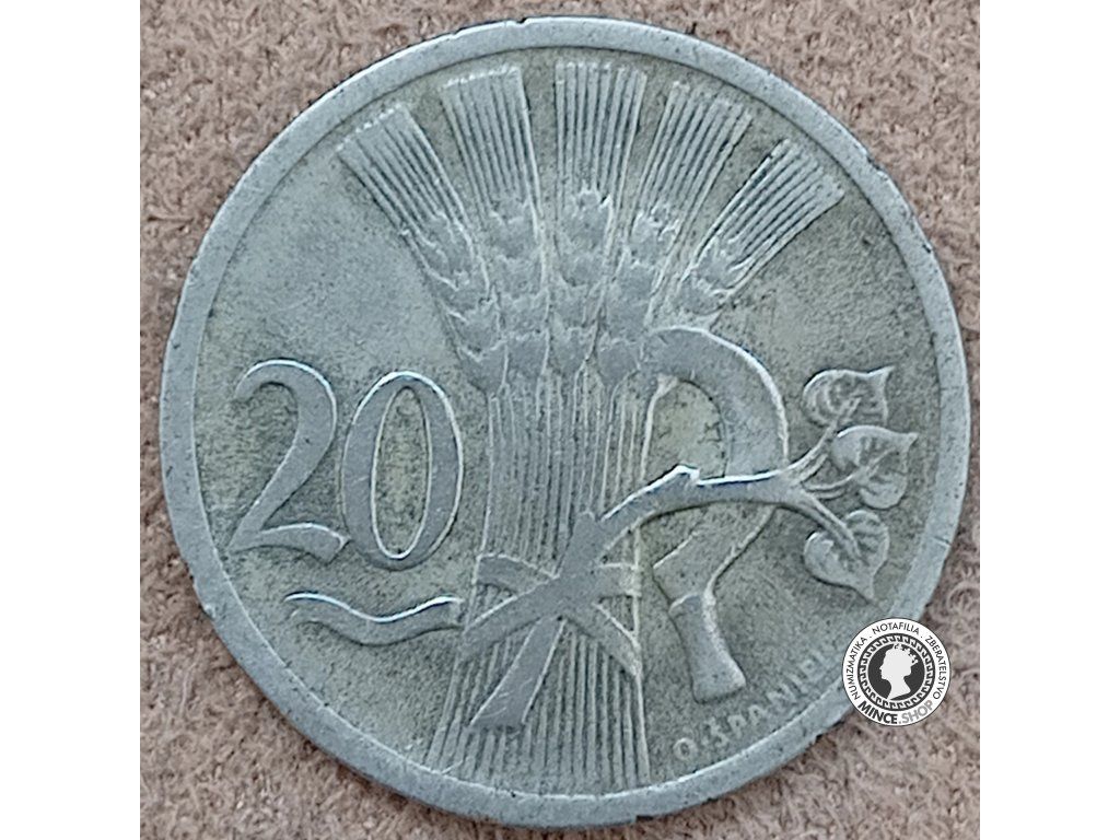 20 halier - 1.ČSR - 1937