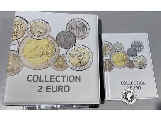 Vreckový album na 2€ mince vrátane listov - biely zbierkový