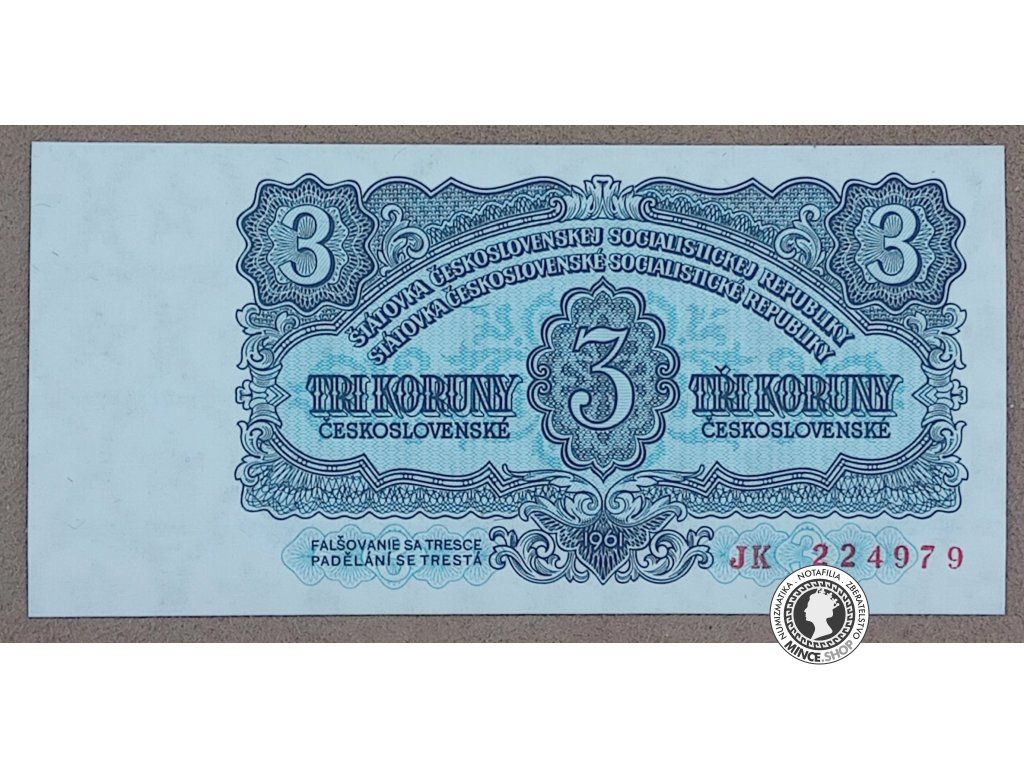 3 Koruny - 1961 - ČSSR - UNC