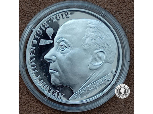 200 Kč - Pamätná strieborná minca - Kamil Lhoták 100. výročie narodenia Proof- 2012