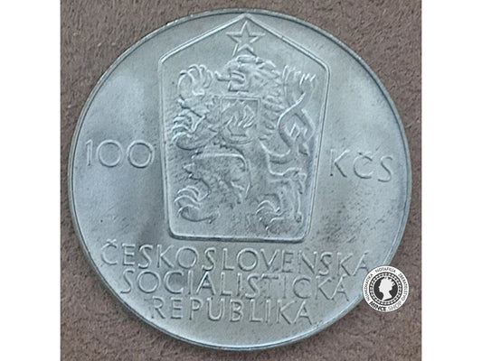 Strieborná minca 100kcs / 1980 - spartakiáda - kvalita BK 0/0