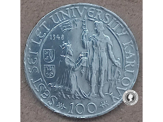 100 Kčs/1948 - Karlova univerzita - 600. výročie založenia