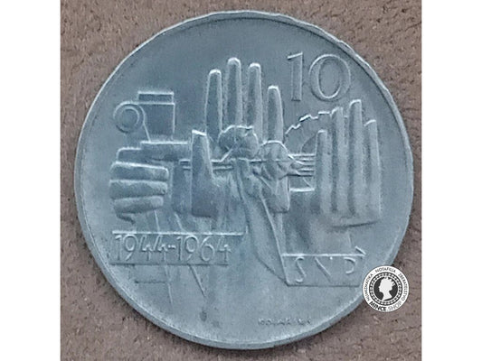 10 Kčs 1964 Československo - 20 výročie SNP