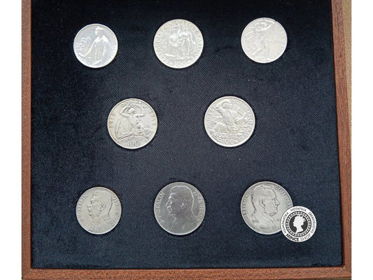 Luxusná drevená kazeta - sada mincí ČSR 1947 - 1951