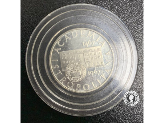 Proof 10 Kčs/1967 - Academia Istropolitana - 500. výročie založenia