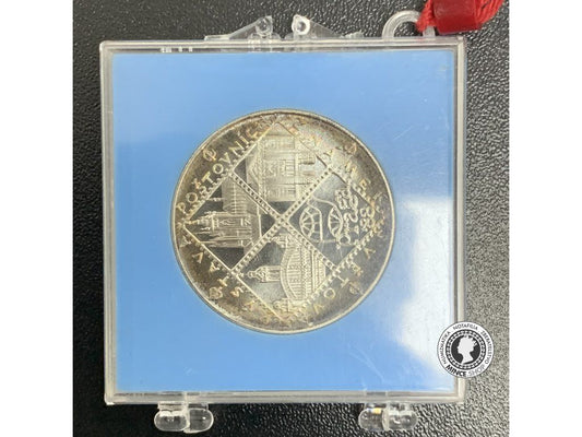 Strieborná minca PROOF 100 Kčs Svetová výstava poštových známok Praga 88 1988