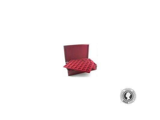 Elegantná drevená kazeta pre pláta na mince, bankovky a odznaky 350x250x110