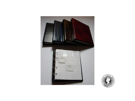 Album na mince v púzdrach / holderoch typ Std vrátane listov - farba hnedá