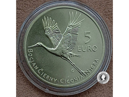 Minca 5€ (2023) - Bocian čierny