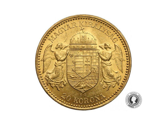 Zlatá minca 20 koruna František Josef I. Uhorská razba 1892 K.B.