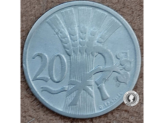 20 halier - 1.ČSR - 1921