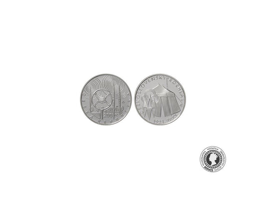 200 Kč - Pamätná strieborná minca PROOF - 100.výročie zahájenia vysielania československého rozhlasu - 2023