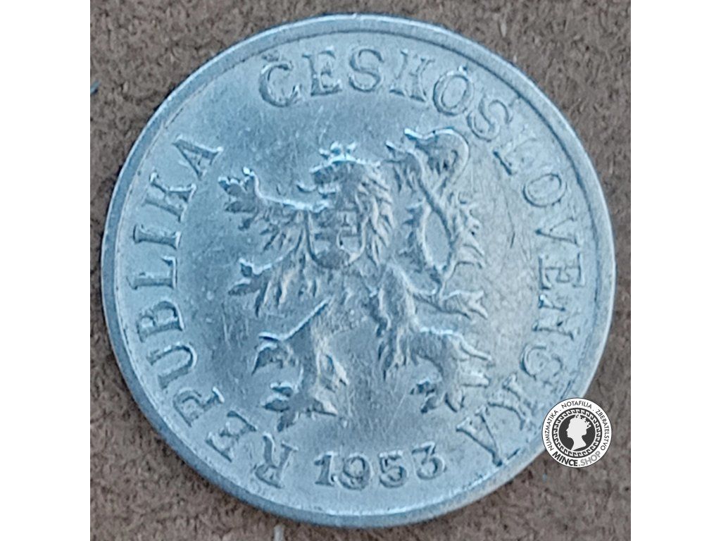 1 halier - Česko-Slovensko - 1953