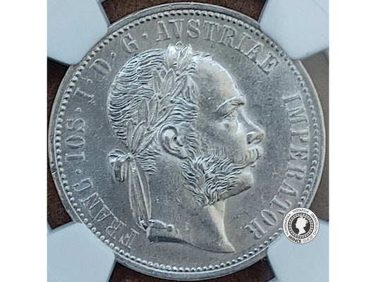 1 florin - Rakúsko-Uhorsko - 1875 - NGC
