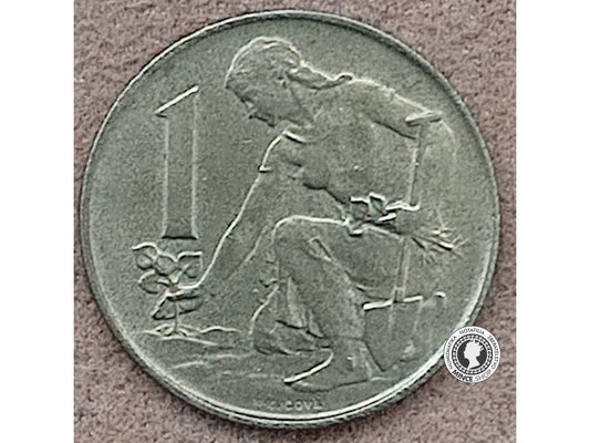 1 koruna - Česko-Slovensko - 1991