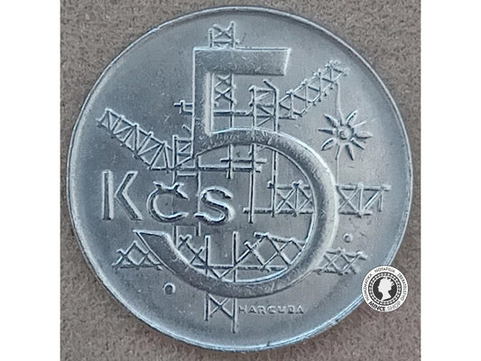 5 koruna - Česko-Slovensko - 1991