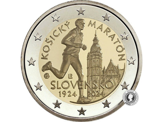 2 euro 2024 Slovensko UNC, Medzinárodný maratónsky beh v Košiciach (v bubline)