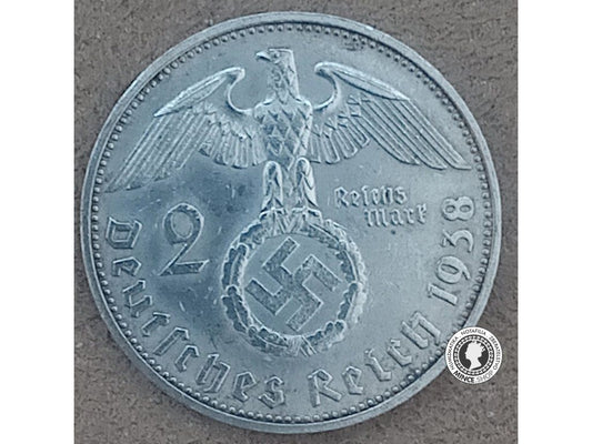 2 marka - Nemecko - Tretia Ríša - 1938 J