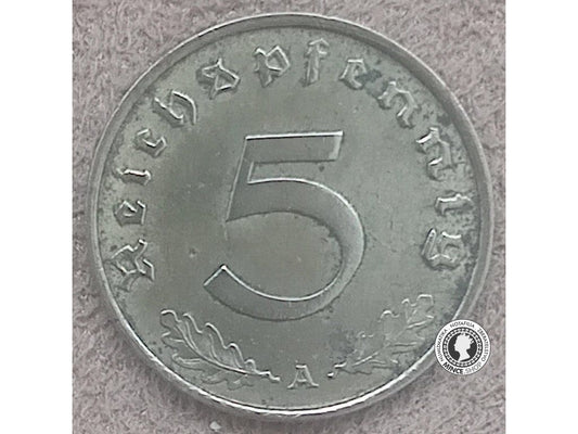 5 reichspfennig - Nemecko - Tretia Ríša - 1939 A