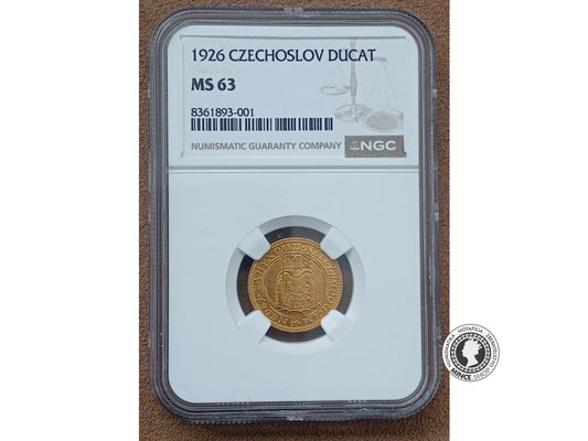 Zlatý Svätováclavský 1 Dukát 1926 MS 63