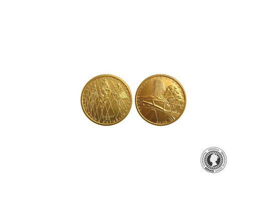 2000 Kč - Pamätná zlatá minca - současnost - Tančící dům v Praze