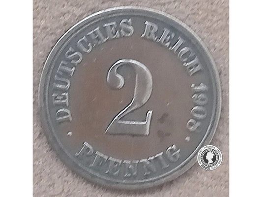 2 reichspfennig - Nemecko - Nemecká Ríša - 1908 A