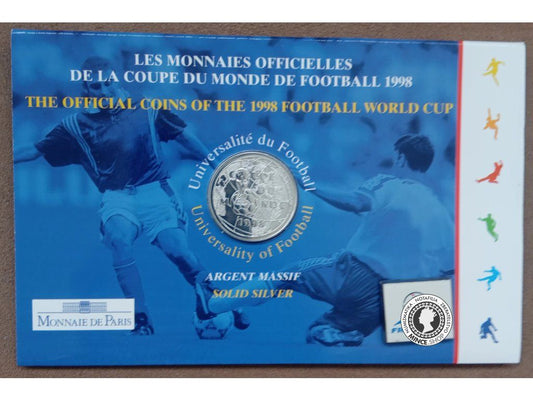 1 franc 1997 Francúzsko  - Coupe du Monde de Football 1998 - Universalité du Football