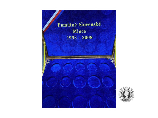 Luxusná drevená kazeta s troma plátami na Slovenské pamätné mince BK 1993-2008