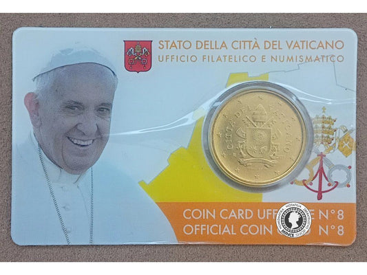 Zberateľská karta 50cent (2017) official coincard - STATTO DELA CITTA DEL VATICANO