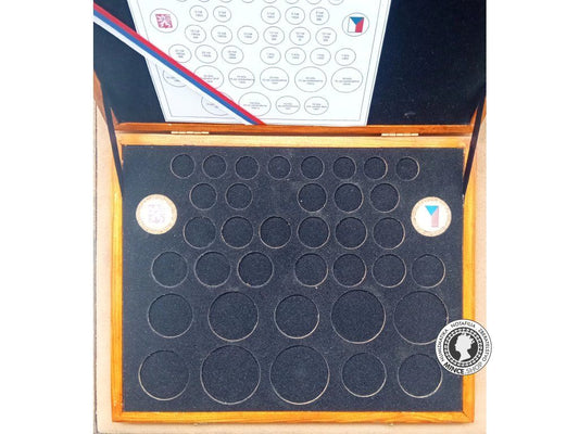 Drevená kazeta ČSR 1953 - 1960 obehové a pamätné mince