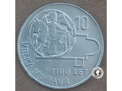Strieborná minca 10kcs / 1966 - Velká Morava - kvalita BK 0/0